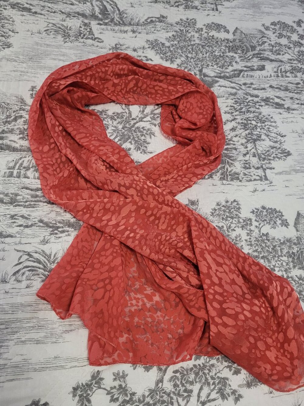 Brick Red 25" x 72" Scarf Wrap